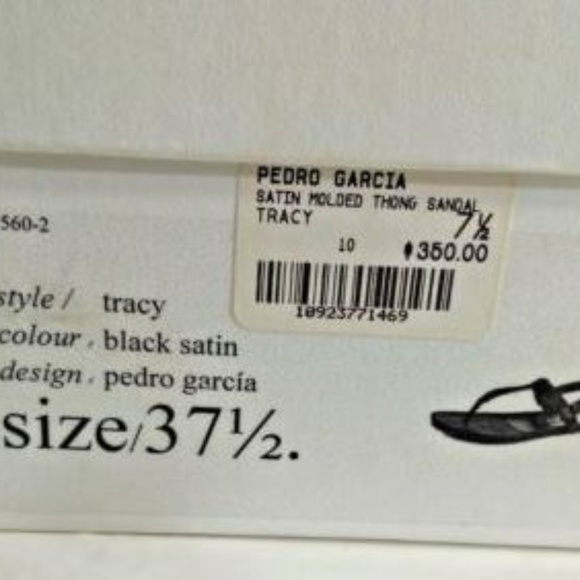 Pedro Garcia Tracy Satin Molded Thong Sandal 7.5 - Picture 2 of 8